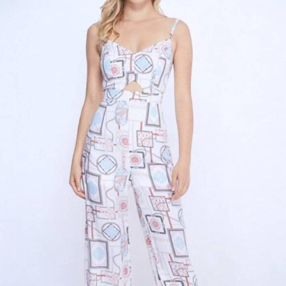 Guess‎ Soliana Printed Wide Leg Jumpsuit - Size Small